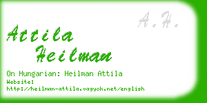 attila heilman business card